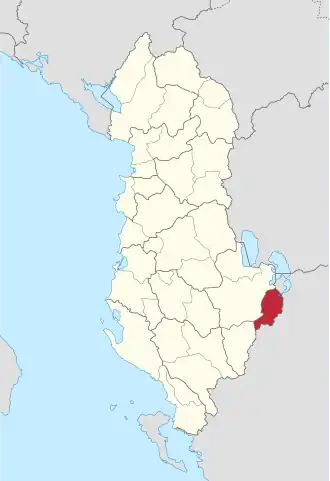 Poloha Devoll v Albánii