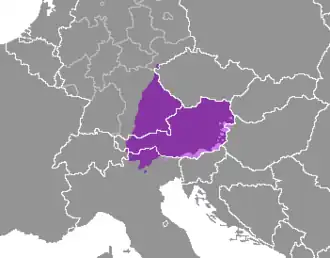 Mapa rozšíření jazyka