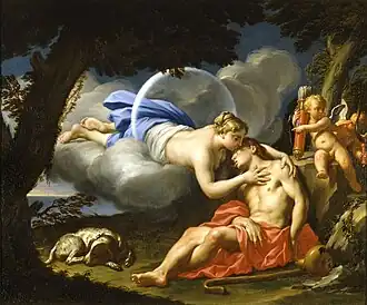 Diana a Endymión (kol. 1713), Hessen Kassel Muzeum, Kassel