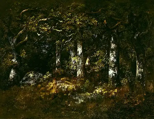 Les ve Fontainebleau (1868), muzeum Dallas