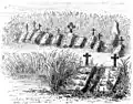 Hroby rakouských vojáků za kostelem v roce 1867