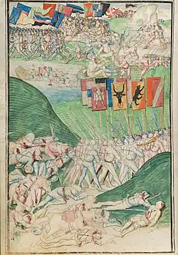 Vyobrazení válek v Bernské kronice (1476)