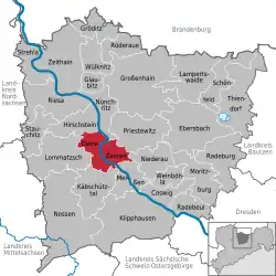Diera-Zehren na mapě