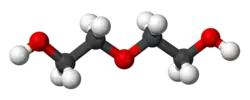 Model molekuly diethylenglykolu