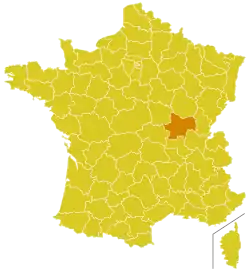 Diecéze autunská (-Châlon-sur-Saône-Mâcon-Cluny) na mapě