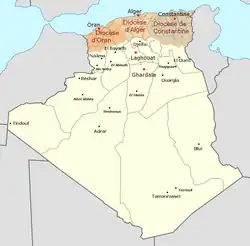 Diecéze Laghouat na mapě