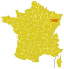 Diecéze Saint-Dié na mapě