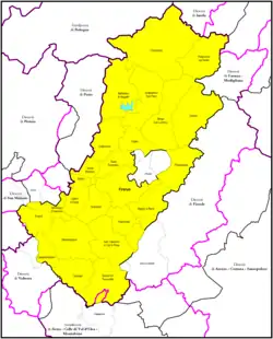 Arcidiecéze florentská na mapě