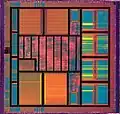 Čip integrovaného obvodu VLSI.