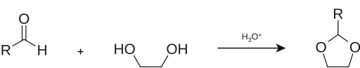 Syntéza dioxolanové skupiny
