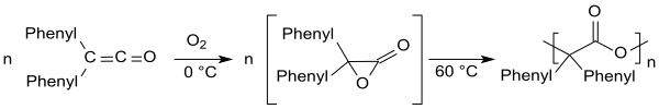 Autooxidace a polymerizace difenylketenu