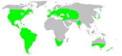Mapa rozšíření šplhalkovitých