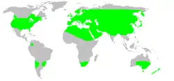 mapa rozšíření šestiočkovitých