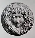 Dívka s růží, Reliéf, Miloš Hruška 1976