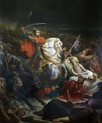 Dmitrij Donský v bitvě na Kulikovském poli, Adolphe Yvon, obraz z roku 1859