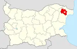Obština na mapě Bulharska