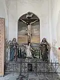 Ztvárnění Golgoty v interiéru kostela