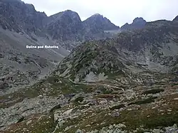 Zleva Kupola, Východná Vysoká a Divá veža.