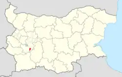 Obština na mapě Bulharska