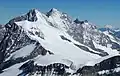 Täschhorn vlevo a Dom vpravo (foceno z Rimpfischhornu)