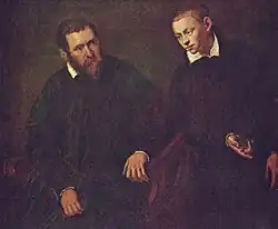 Portrét dvou mužů (možný dvojportrét Jacopa a Domenica Tintoretto; Gemäldegalerie Alte Meister, Drážďany, Německo)