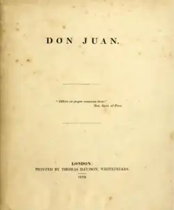 První vydání prvních dvou zpěvů z roku 1819