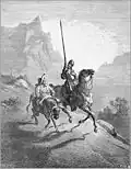Don Quijote a Sancho Panza (1863) z románu M. de Cervantese