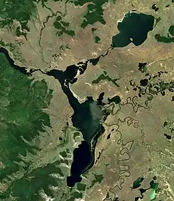 Jezero ze satelitu Sentinel-2 (2021)