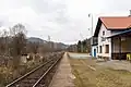 Nástupiště v zastávce