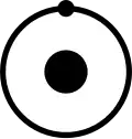 Atom vodíku, symbol Dr. Manhattana