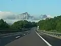 Pohled z dálnice mezi Lincem a Salcburkem