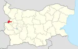 Obština na mapě Bulharska