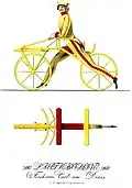 První jízdní kolo na světě, sestrojené v Mannheimu Karlem Draisem roku 1817