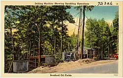 South Penn Oil - ropná pole Bradford, Pensylvánie, cca 1930 až 1945