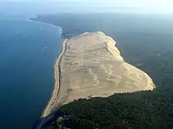 Letecký snímek duny