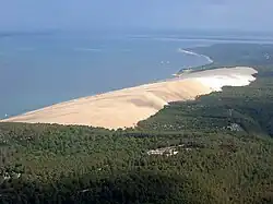 Letecký snímek duny