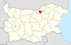 Obština na mapě Bulharska
