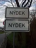 Dvojjazyčná cedule