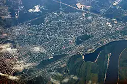 Letecký pohled na Dzeržinsk