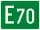 Označení silnice E70 v Rumunsku