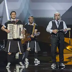 Agathonas Iakovidis na Eurovision Song Contest 2013 (vpravo)