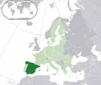 Poloha Španělska
