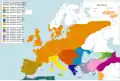 Mapa poddruhů včely medonosné v EU