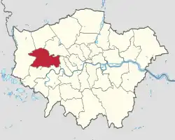 Ealing na mapě