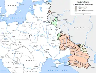 Východní fronta na přelomu let 1942 a 1943