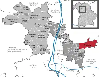 Eckental na mapě