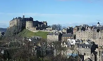 Edinburský hrad od jihovýchodu