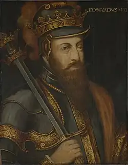 černobílá kresba Eduarda III.