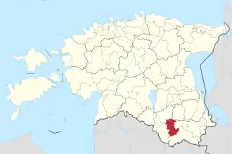 Obec Antsla v rámci kraje Võrumaa
