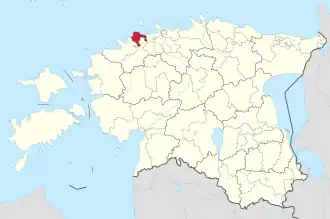 Obec Harku v rámci kraje Harjumaa